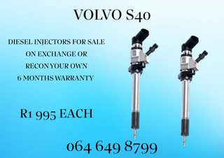 Volvo S40 Diesel Injectors For Sale On Exchange Copper Washers And Warranty Included
