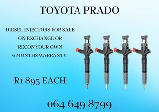 TOYOTA PRADO DIESEL INJECTORS FOR SALE ON EXCHANGE COPPER WASHERS INCLUDED