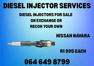 NISSAN NAVARA DIESEL INJECTORS FOR SALE OR RECON YOUR OWN COPPER WASHERS INCLUDED
