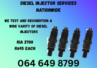 KIA 2700 DIESEL INJECTORS FOR SALE 6 MONTHS WARRANTY INCLUDED