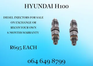 WE CAN RECON YOUR HYUNDAI H100 DIESEL INJECTORS 6 MONTHS WARRANTY INCLUDED