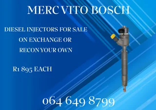 MERC VITO BOSCH DIESEL INJECTORS FOR SALE ON EXCHANGE OR RECON YOUR OWN WASHERS INCLUDED