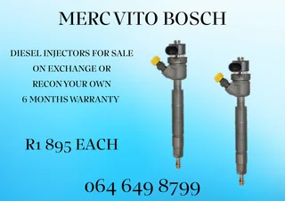 MERC VITO BOSCH DIESEL INJECTORS FOR SALE ON EXCHANGE OR RECON YOUR OWN WASHERS INCLUDED