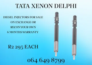 TATA XENON DELPHI DIESEL INJECTORS FOR SALE ON EXCHANGE OR RECON YOUR OWN WARRANTY INCLUDED