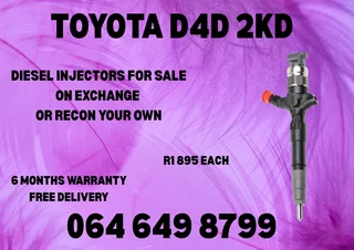 Toyota D4d 2kd Diesel Injectors For Sale On Exchange Or Recon Your Own Warranty Included