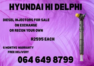 Hyundai H1 Delphi Diesel Injectors For Sale Or Recon Your Own 6 Monhts Warranty Included