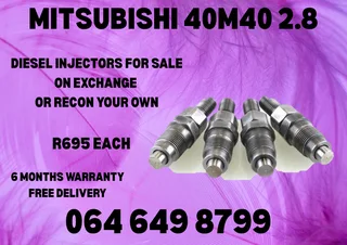 Mitsubishi 40m40 2.8 Diesel Injectors For Sale On Exchange Washers And Warranty Included