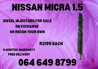 Nissan Micra 1.5 Diesel Injectors For Sale
