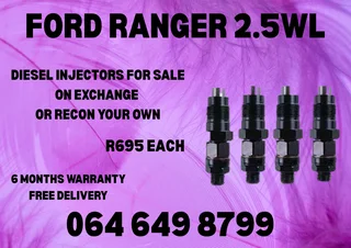 Ford Ranger 2.5wl Diesel Injectors For Sale 6 Months Warranty
