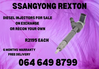 Ssangyong Rexton Diesel Injectors With Washers For Sale On Exchange Warranty Included