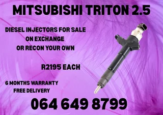 Mitsubishi Triton 2.5 Diesel Injectors With Washers For Sale Or Recon Your Own Warranty Included