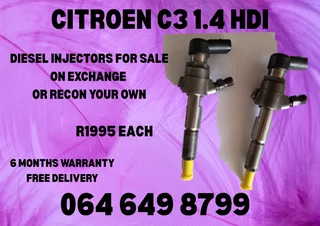 Citroen C3 1.4 Hdi Diesel Injectors For Sale