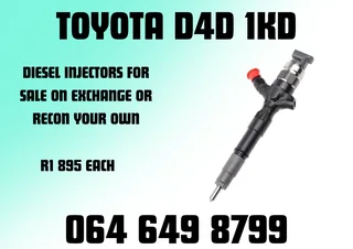 Toyota D4d 1kd Diesel Injectors For Sale On Exchange Or Recon Your Own Copper Washers Included