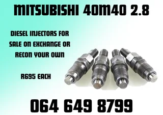 Mitsubishi 40m40 2.8 Diesel Injectors For Sale On Exchange Or Recon Your Own Washers And Warranty