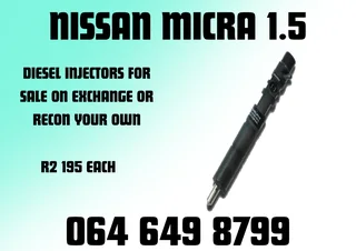 Nissan Micra 1.5 Diesel Injectors For Sale Or Recon Your Own