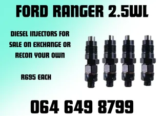 Ford Rander 2.5wl Diesel Injectors For Sale Or Recon Your Own 6 Months Warranty Included