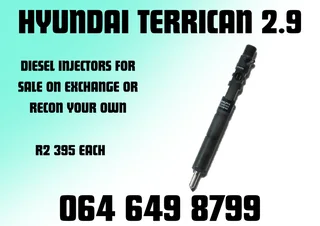 Hyundai Terrican 2.9 Diesel Injectors With Washers For Sale On Exchange Warranty Included