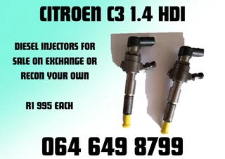 Citroen C3 1.4 Hdi Diesel Injectors For Sale On Exchange 6 Months Warranty Included