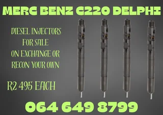 Merc Benz C220 Delphi Diesel Injectors For Sale On Exchange Washers And Warranty Included