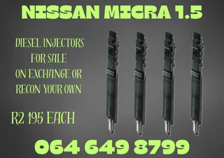 Nissan Micra 1.5 Diesel Injectors For Sale Or Recon Your Own Washers And Warranty Included