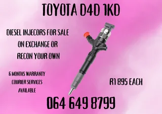 Toyota D4d 1kd Diesel Injectors For Sale On Exchange Or Recon Your Own Copper Washers Included