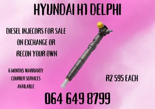 Hyundai H1 Delphi Diesel Injectors For Sale Or Recon Your Own Warranty Included