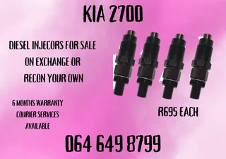 Kia 2700 Diesel Injectors For Sale 6 Months Warranty Included