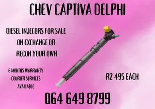 Chev Captiva Delphi Diesel Injectors With Washers For Sale On Exchange Or Recon Your Own