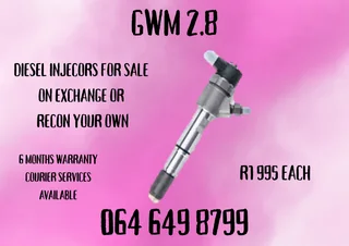 Gwm 2.8 Diesel Injectors With Copper Washers For Sale 6 Months Warranty Included