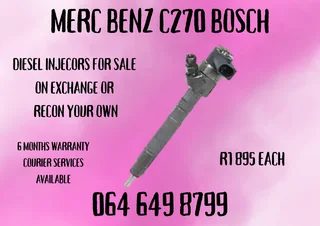 Merc Benz C270 Bosch Diesel Injectors For Sale On Exchange 6 Months Warranty Included