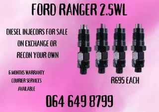 Ford Ranger 2.5wl Diesel Injectors For Sale Or Recon Your Own 6 Months Warranty Included