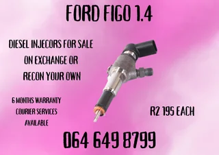 Ford Figo 1.4 Diesel Injectors With Washers For Sale On Exchange Or Recon Your Own Washers Included