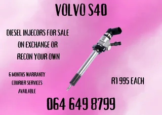 Volvo S40 Diesel Injectors For Sale On Exchange Or Recon Your Own Washers And Warranty Included