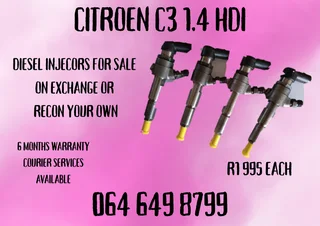 Citroen C3 1.4 Hdi Diesel Injectors For Sale On Exchange 6 Months Warranty Included