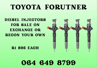 Toyota Fortuner Diesel Injectors For Sale On Exchange Or Recon Your Own Washers And Warranty Incl