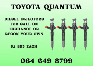 Toyota Quantum Diesel Injectors For Sale On Exchange 6 Months Warranty Included