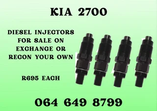Kia 2700 Diesel Injectors For Sale 6 Months Warranty Included
