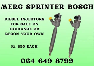Merc Sprinter Bosch Diesel Injectors For Sale On Exchange Or Recon Your Own Warranty Included