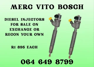 Merc Vito Bosch Diesel Injectors For Sale On Exchange Or Recon Your Own Washers And Warranty Incl