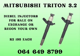 Mitsubishi Triton 3.2 Diesel Injectors With Washers For Sale On Exchange Warranty Included