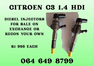 Citroen C3 1.4 Hdi Diesel Injectors For Sale Or Recon Your Own