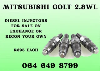 Mitsubishi Colt 2.8wl Diesel Injectors For Sale Or Recon Your Own 6 Months Warranty Included