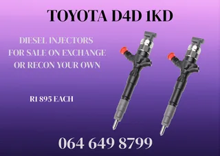 Toyota D4d 1kd Diesel Injectors For Sale On Exchange Or Recon Your Own Washers Included