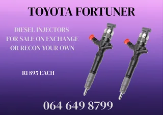 Toyota Fortuner Diesel Injectors For Sale On Exchange Or Recon Your Own Washers And Warranty Inc