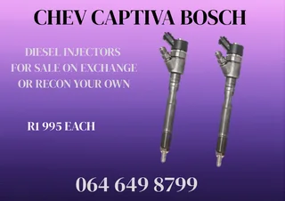 Chev Captiva Bosch Diesel Injectors With Washer For Sale On Exchange Or Recon Your Own Washers Incl