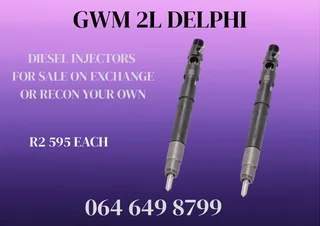 Gwm 2l Delphi Diesel Injectors With Washers For Sale