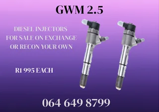 Gwm 2.5 Diesel Injectors With Washers For Sale 6 Months Warranty Included