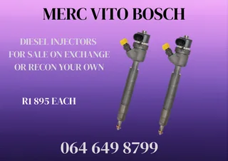 Merc Vito Bosch Diesel Injectors For Sale On Exchange Or Recon Your Own Warranty Included