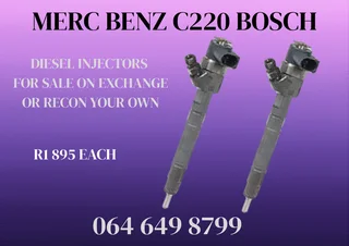 Merc Benz C220 Bosch Diesel Injectors For Sale On Exchange Washers And Warranty Included