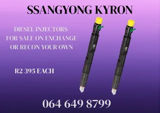 Ssangyong Kyron Diesel Injectors For Sale 6 Months Warranty Included